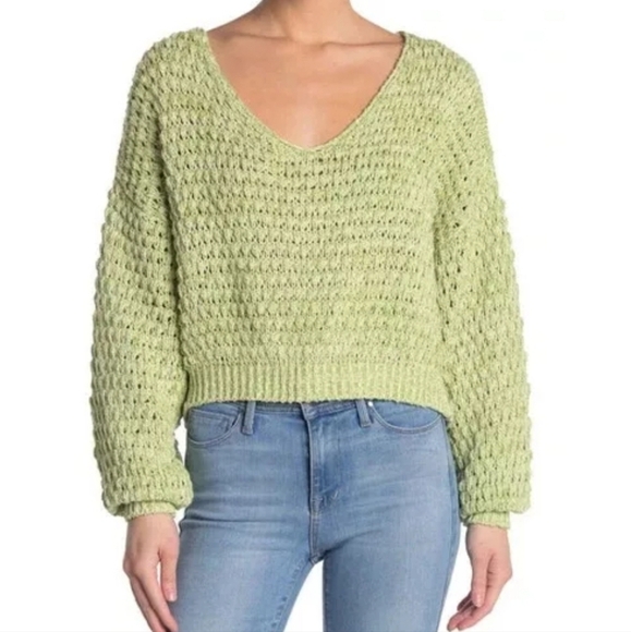 Free People Coconut Textured Open Knit Sweater - Picture 1 of 5
